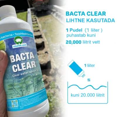 Tiigibakterid "Bacta Clear" - 1 liiter - 100 kuni 20 000 liitri vee jaoks 3 Tiigibakterid "Bacta Clear" - 1 liiter - 100 kuni 20 000 liitri vee jaoks - Pilt 3