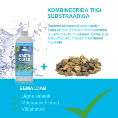 Tiigibakterid "Bacta Clear" - 1 liiter - 100 kuni 20 000 liitri vee jaoks 6 Tiigibakterid "Bacta Clear" - 1 liiter - 100 kuni 20 000 liitri vee jaoks - Pilt 6
