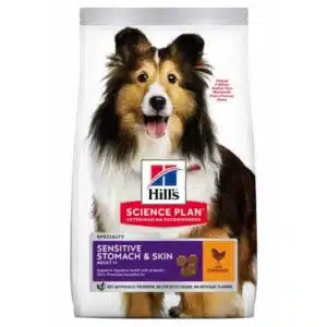 HILLS KOERA TÄISSÖÖT SENSIT.STOMACH/SKIN KESK.TÕUG KANA 14KG