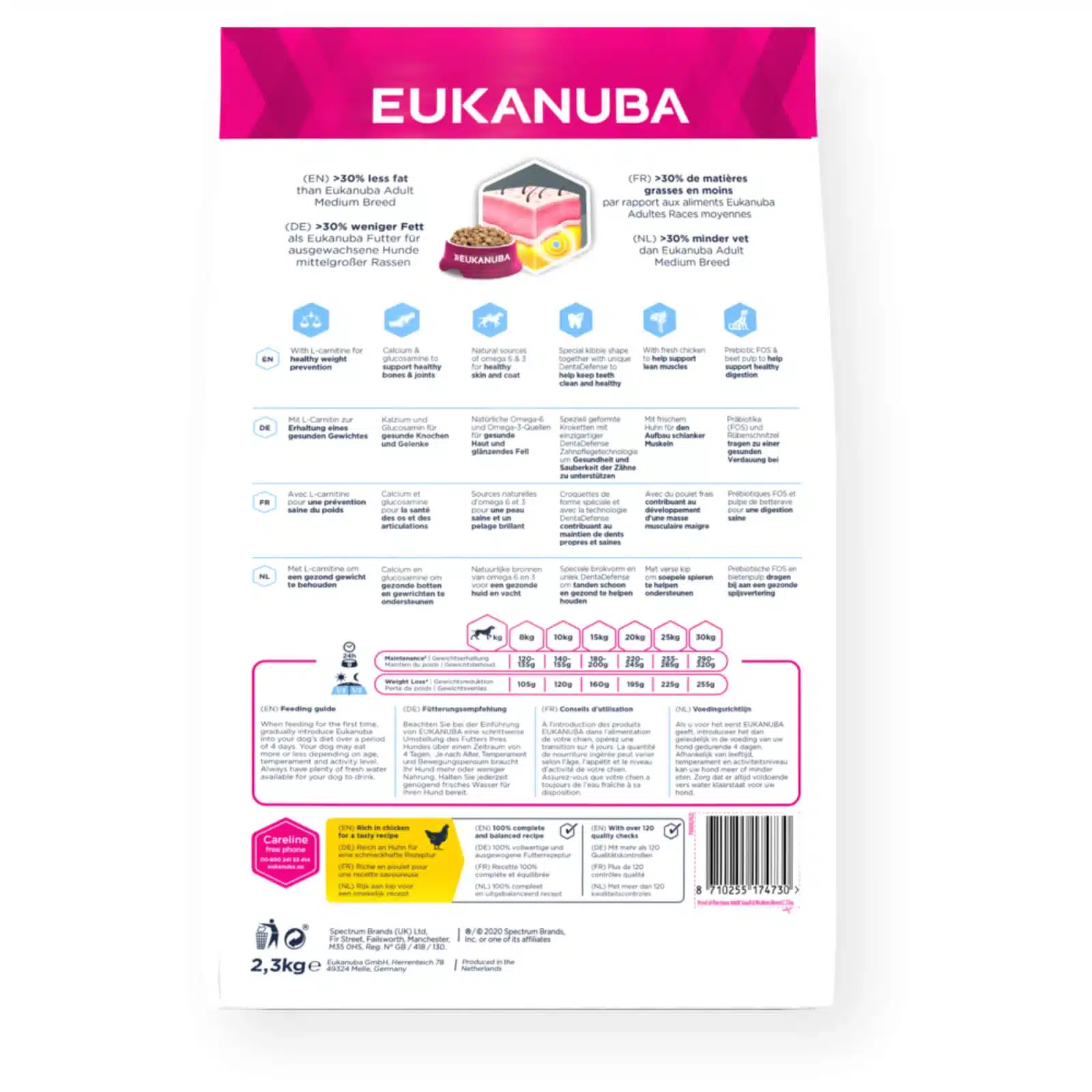 EUKANUBA Adult kanalihaga kaalujälgimiseks väikestele ja keskmistele koertele 2.3 kg 2 EUKANUBA Adult kanalihaga kaalujälgimiseks väikestele ja keskmistele koertele 2.3 kg - Pilt 2