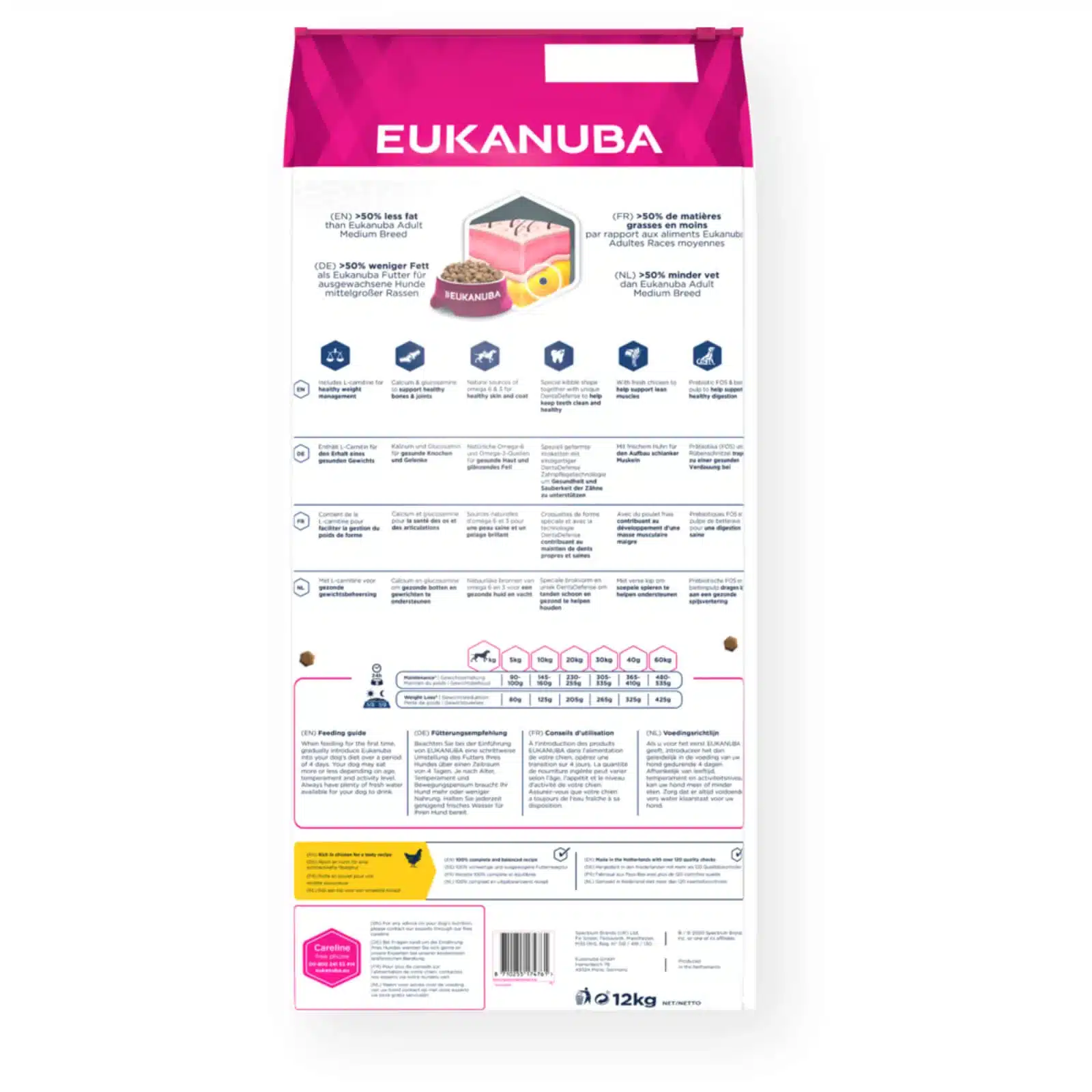 EUKANUBA Adult kanalihaga ülekaalulistele koertele 12 kg - Pilt 3