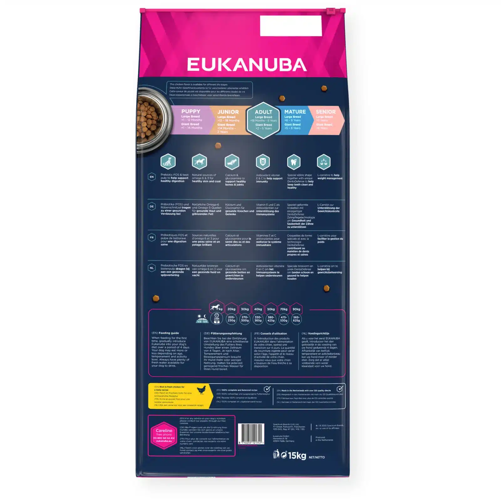 EUKANUBA Adult kanalihaga suurtele koertele 15 kg 3 EUKANUBA Adult kanalihaga suurtele koertele 15 kg - Pilt 3