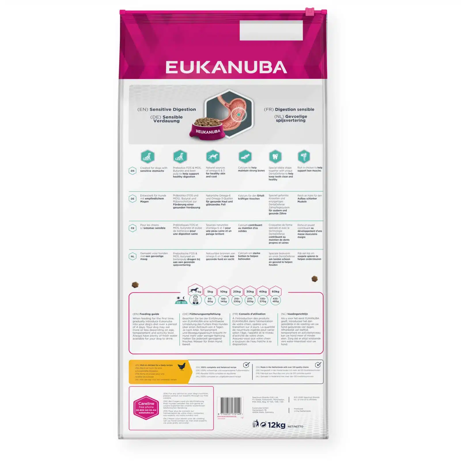 EUKANUBA Adult kanalihaga tundliku seedimisega koertele 3 EUKANUBA Adult kanalihaga tundliku seedimisega koertele - Pilt 3