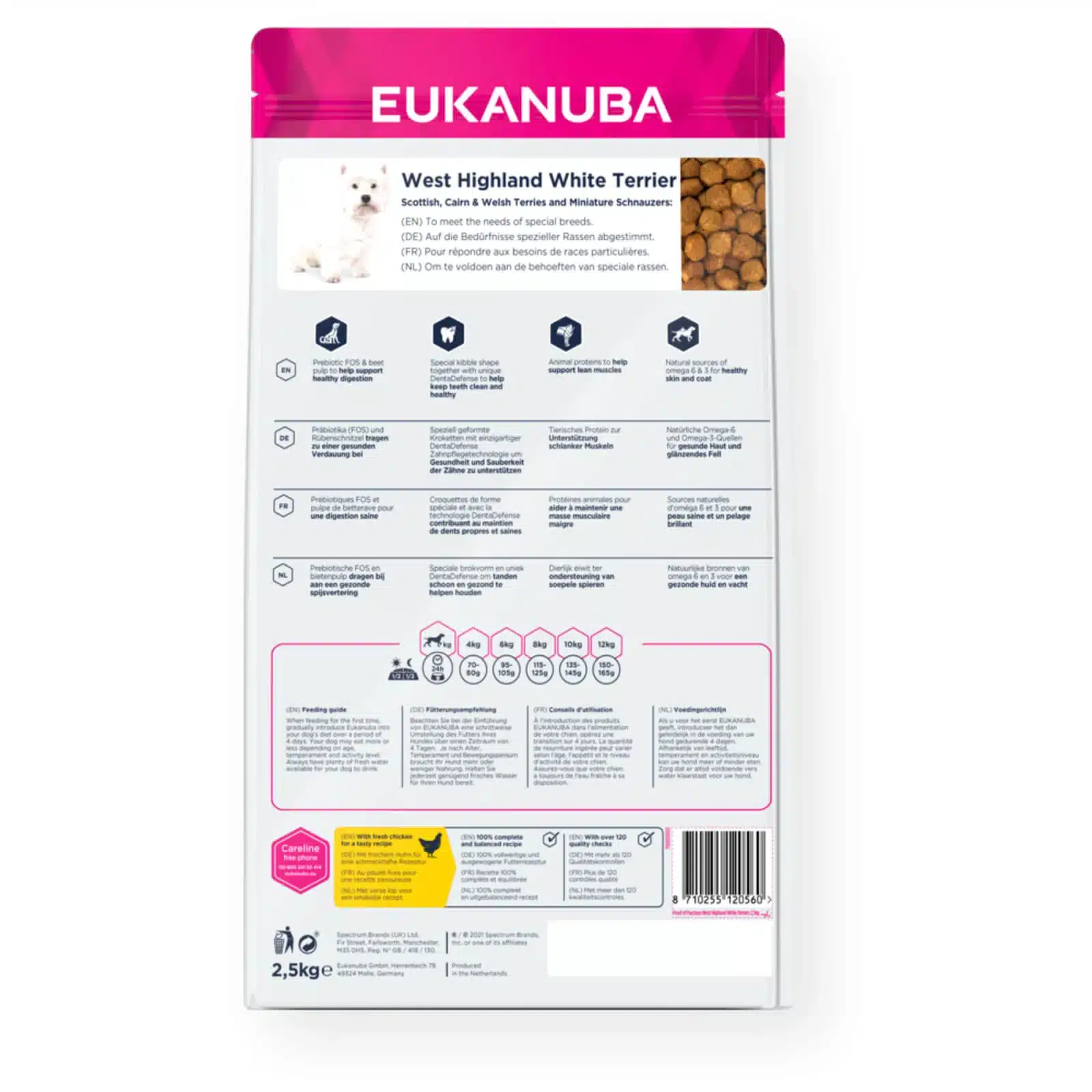 EUKANUBA Adult kanalihaga west highland white terjeritele 2.5 kg 2 EUKANUBA Adult kanalihaga west highland white terjeritele 2.5 kg - Pilt 2