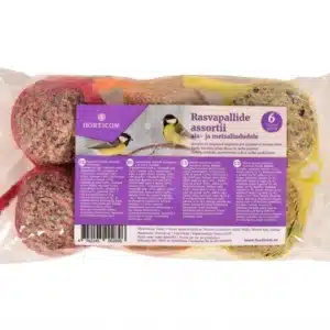 Rasvapallide assortii Horticom aia- ja metsalindudele 6tk