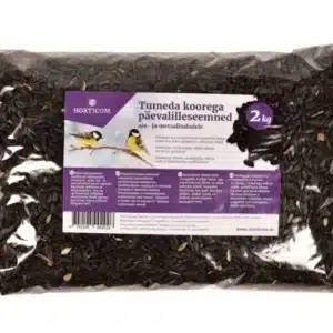 Tumeda koorega päevalilleseemned lindudele Horticom 2kg
