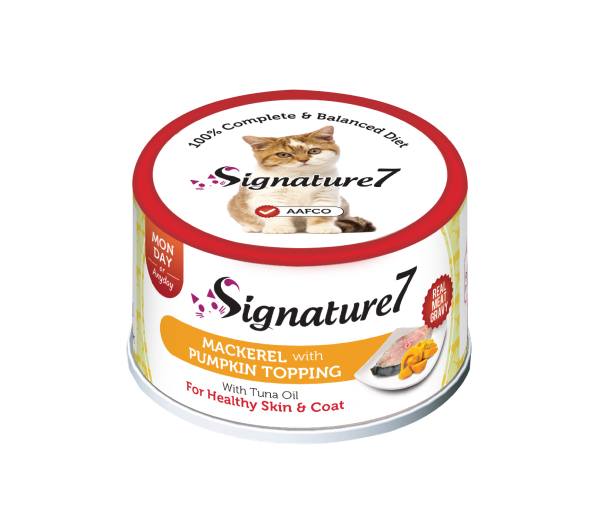 Signature7 Mackerel with Pumpkin konserv kassidele 70g 1 Signature7 Mackerel with Pumpkin konserv kassidele 70g