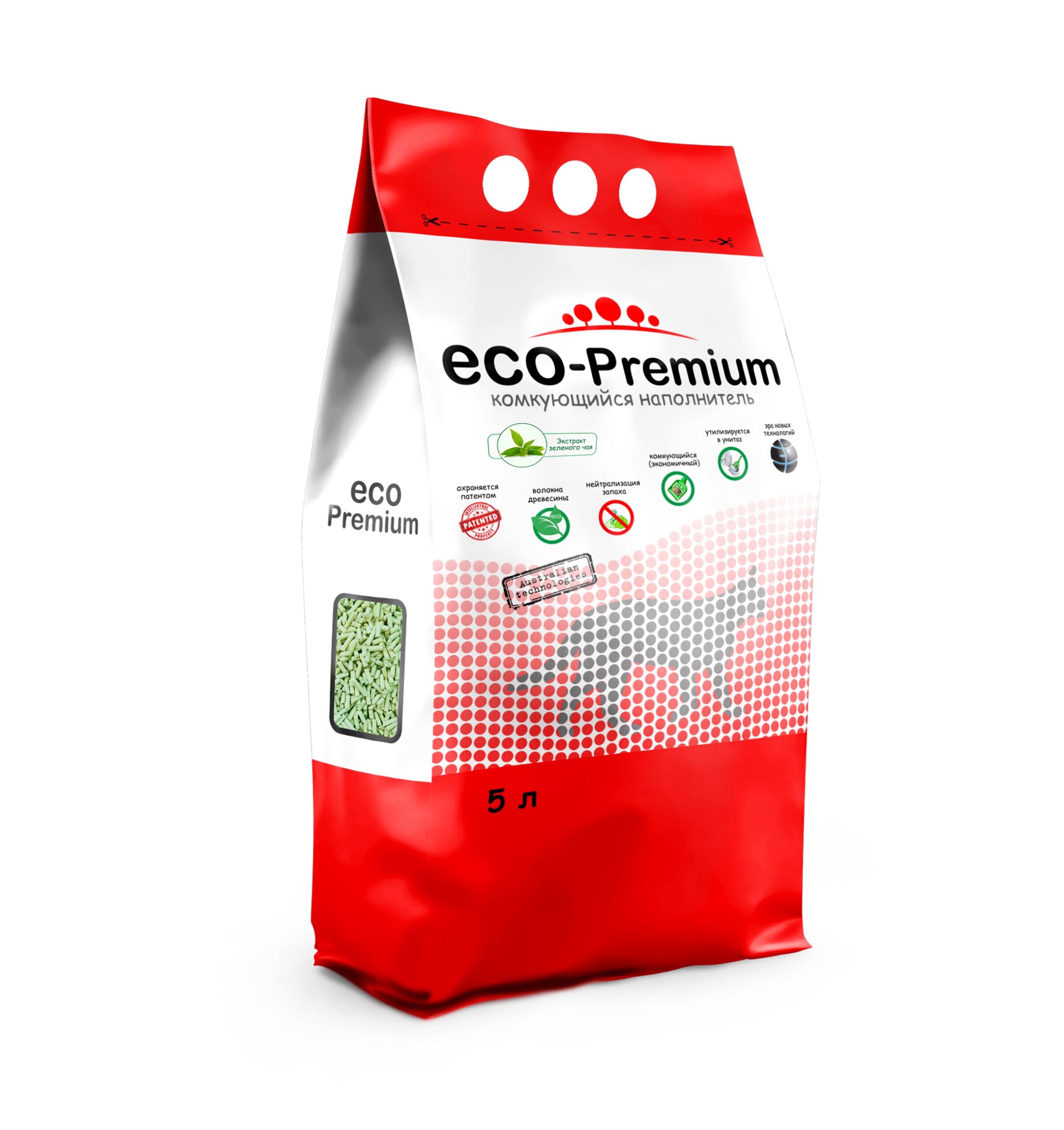 Eco-Premium rohelise tee lõhnaga kassiliiv 5L 1 Eco-Premium rohelise tee lõhnaga kassiliiv 5L