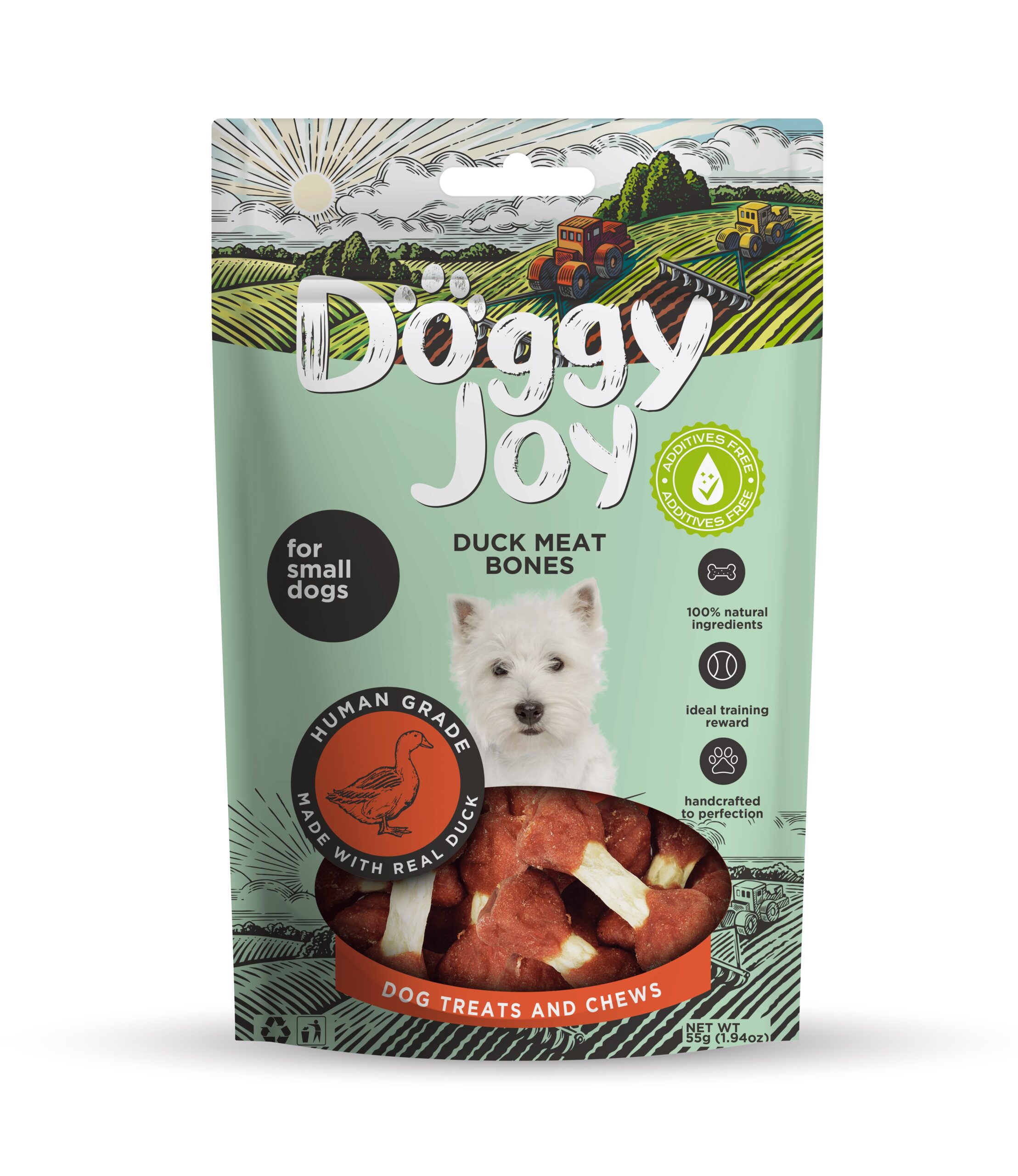 Doggy Joy duck meat bones nÀrimismaiused koertele 55g 1 Doggy Joy duck meat bones nÀrimismaiused koertele 55g