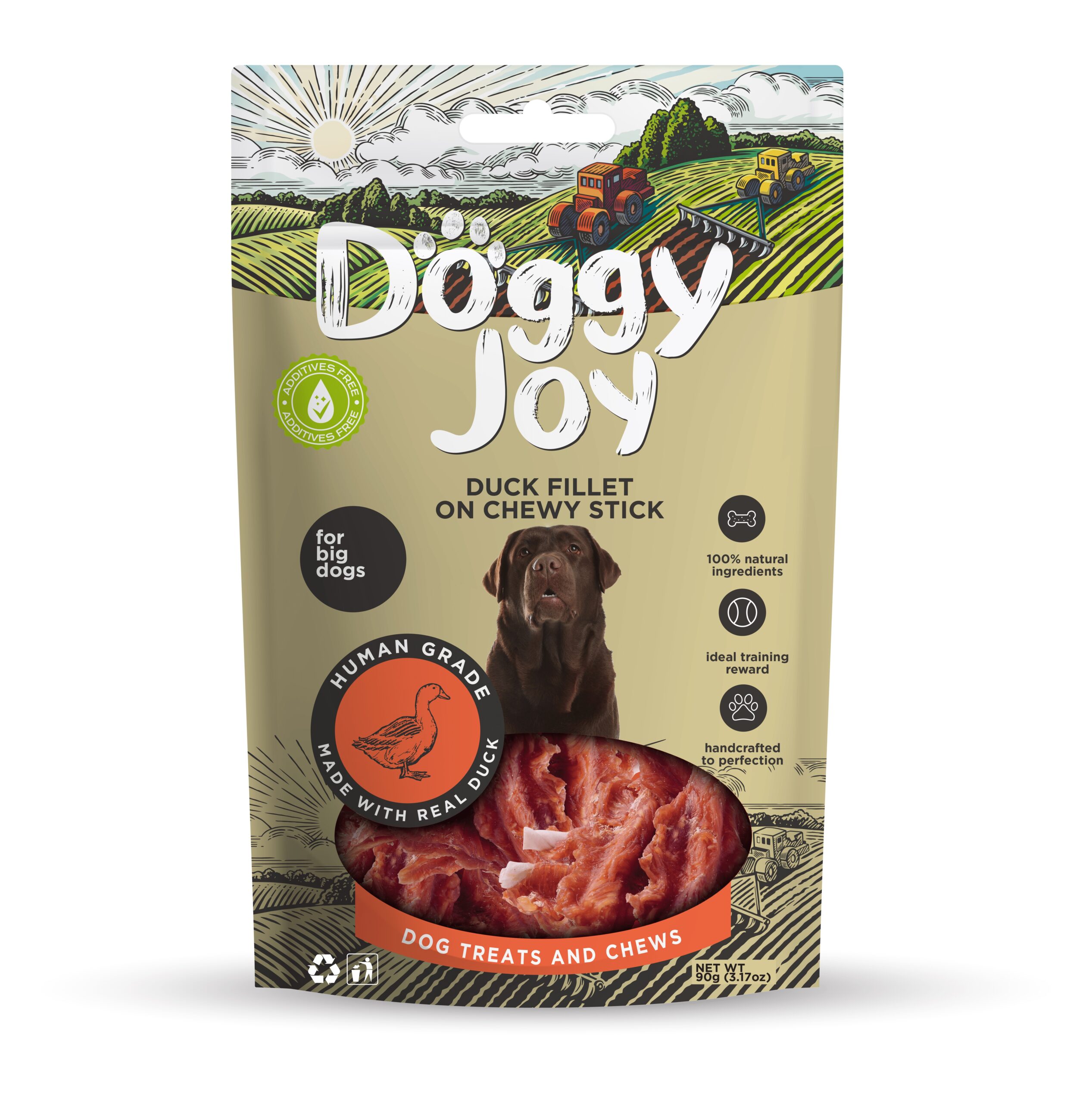 Doggy Joy duck fillet on chewy stick nÀrimismaiused koertele 90g 1 Doggy Joy duck fillet on chewy stick nÀrimismaiused koertele 90g