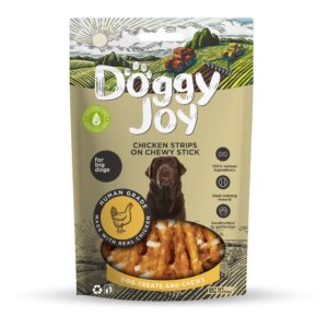 Doggy Joy chicken strips on chewy stick närimismaiused koertele 90g