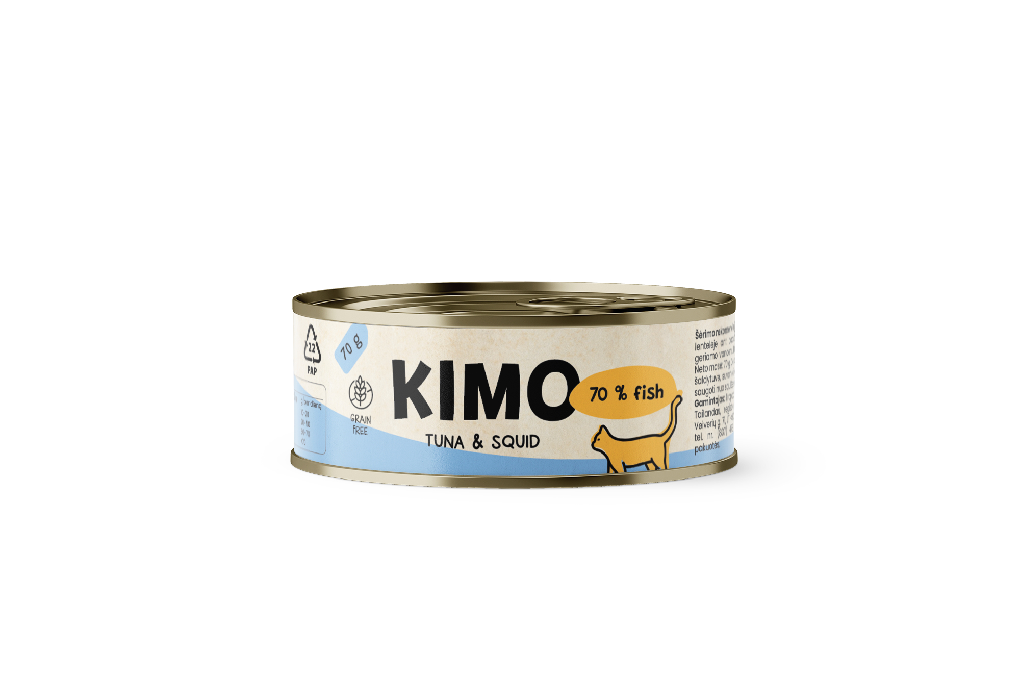 Kimo Tuna & Squid konserv kassidele 70g 1 Kimo Tuna & Squid konserv kassidele 70g