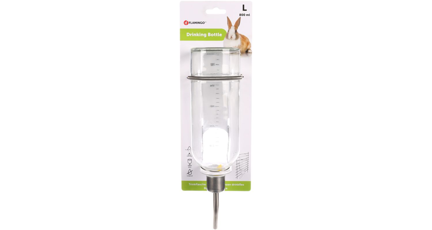 Flamingo klaasist joogipudel nÀrilistele 800ml 1 Flamingo klaasist joogipudel nÀrilistele 800ml