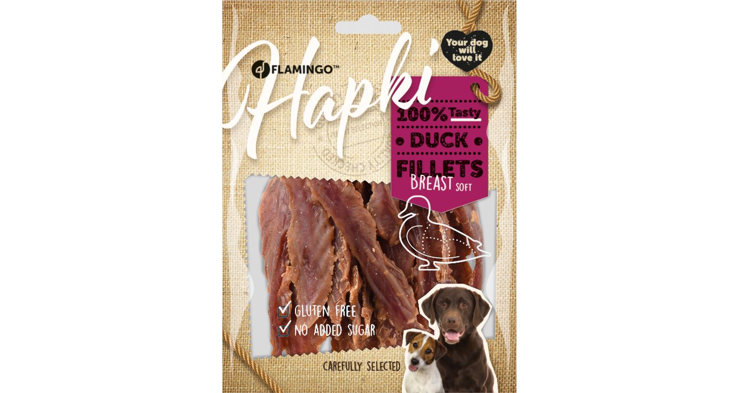 Flamingo Hapki Duck Fillets nÀrimismaius koerale 170g 1 Flamingo Hapki Duck Fillets nÀrimismaius koerale 170g