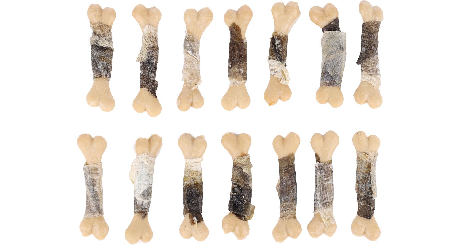 Flamingo Hapki Codskin + Calcium Bone närimismaius koerale 85g 2 Flamingo Hapki Codskin + Calcium Bone närimismaius koerale 85g - Pilt 2