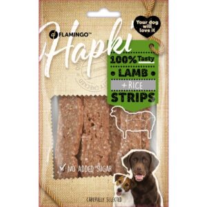 Flamingo Hapki Lamb + Rice Strips närimismaius koerale 85g