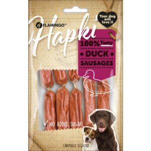 Flamingo Hapki Duck Sausages närimismaius koerale 85g
