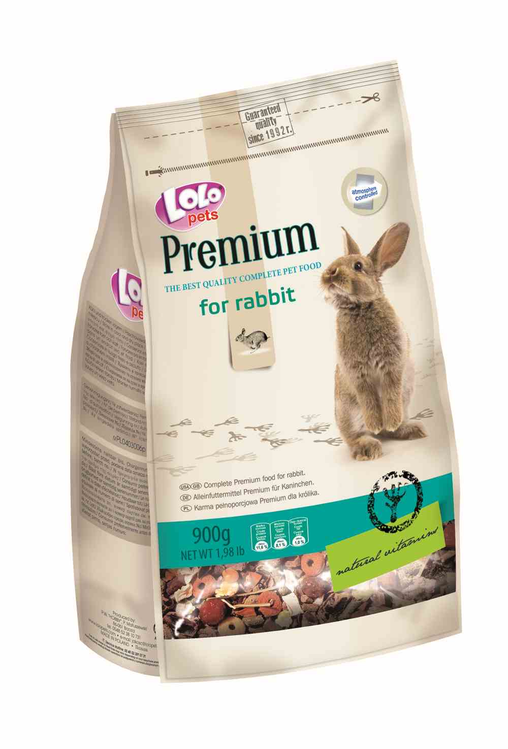 LoLo Pets Premium täissööt jänestele 900g 1 LoLo Pets Premium täissööt jänestele 900g