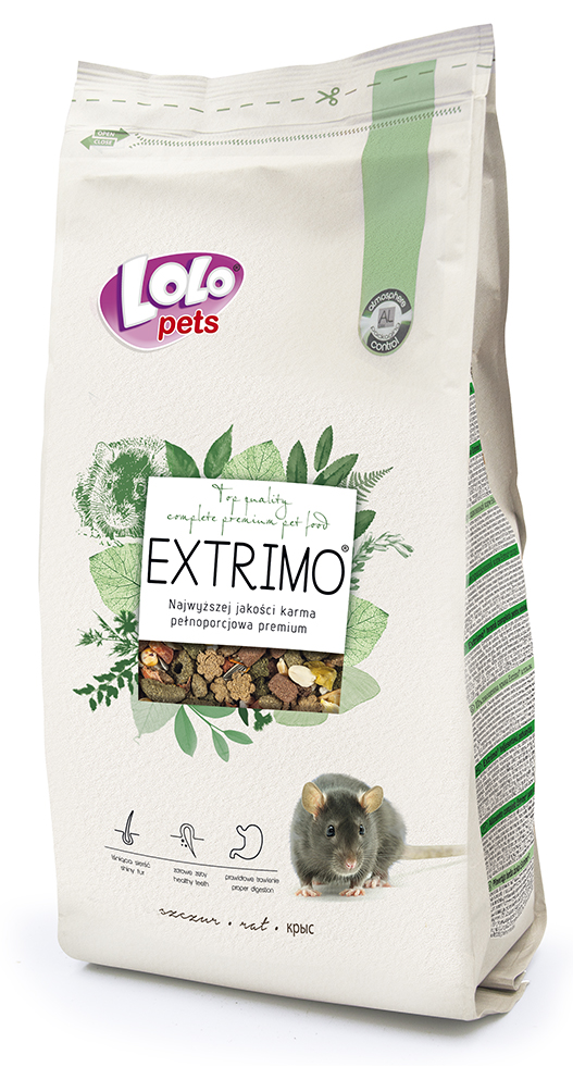 LoLo Pets Extrimo täissööt rottidele 750g 1 LoLo Pets Extrimo täissööt rottidele 750g