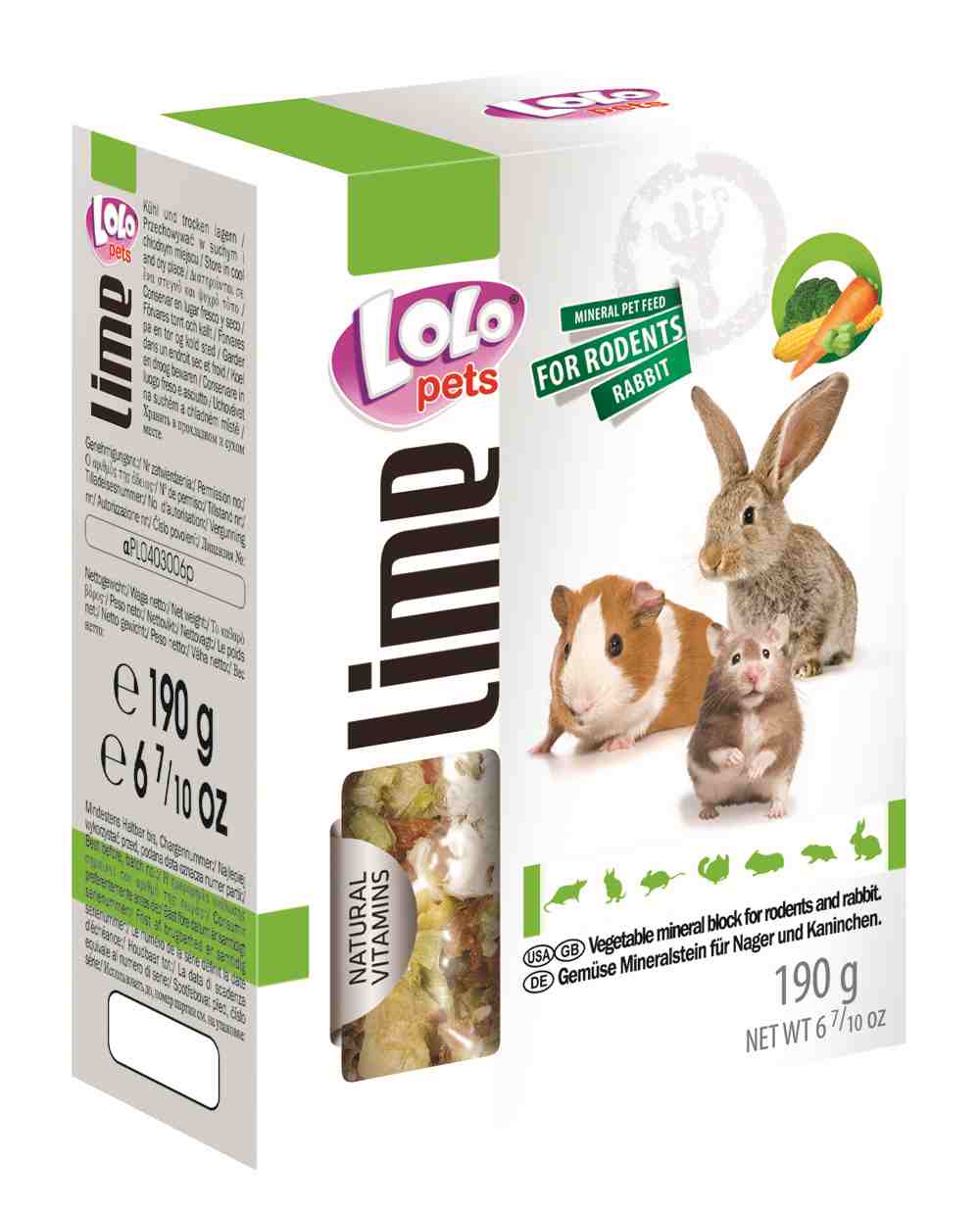 LoLo Pets mineraalkivi nÀrilistele juurviljadega 190g 1 LoLo Pets mineraalkivi nÀrilistele juurviljadega 190g
