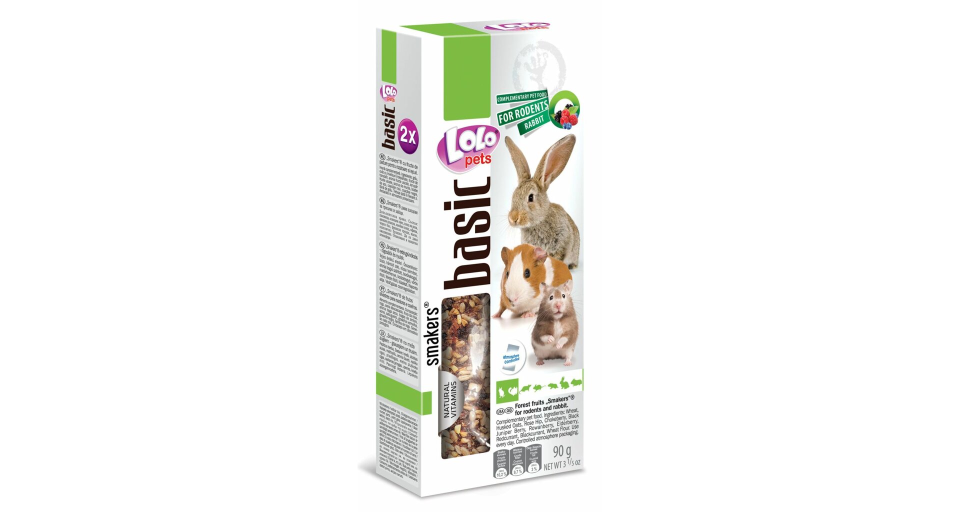 LoLo Pets Smakers maiusepulgad närilistele ja jänestele metsmarjadega 2tk 90g 1 LoLo Pets Smakers maiusepulgad närilistele ja jänestele metsmarjadega 2tk 90g