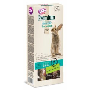 LoLo Pets Premium närimispulgad jänestele 2tk 100g