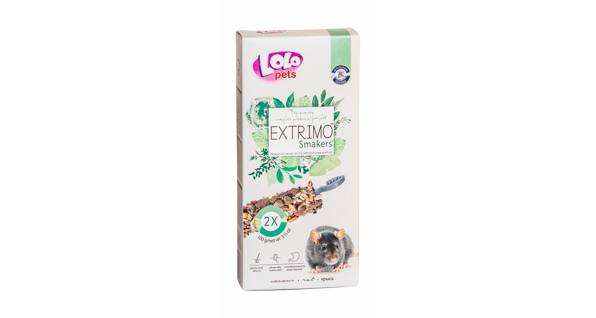 LoLo Pets Extrimo nÀrimispulgad rottidele 2tk 100g 1 LoLo Pets Extrimo nÀrimispulgad rottidele 2tk 100g