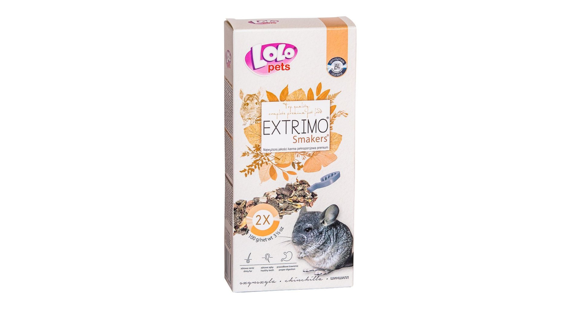 LoLo Pets Extrimo närimispulgad tšintšiljadele 2tk 100g 1 LoLo Pets Extrimo närimispulgad tšintšiljadele 2tk 100g
