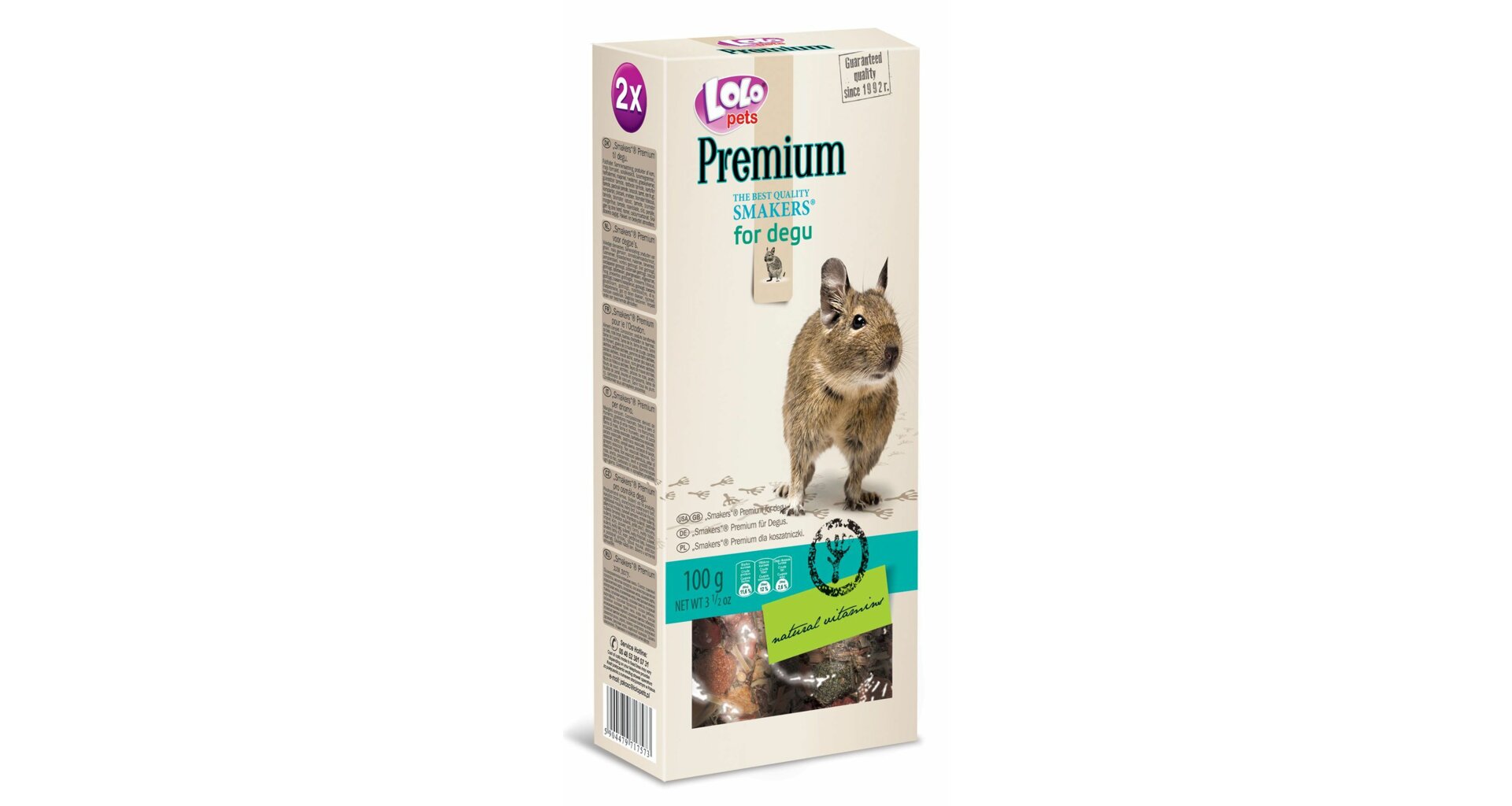 LoLo Pets Premium närimispulgad deegudele 2tk 100g 1 LoLo Pets Premium närimispulgad deegudele 2tk 100g