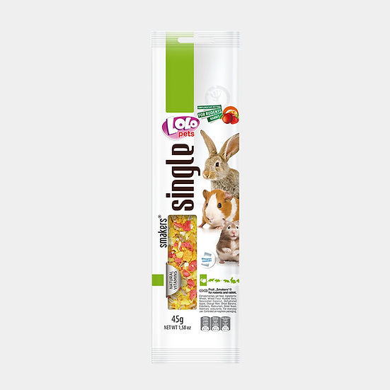 LoLo Pets Smakers maiusepulk närilistele puuviljadega 45g 1 LoLo Pets Smakers maiusepulk närilistele puuviljadega 45g
