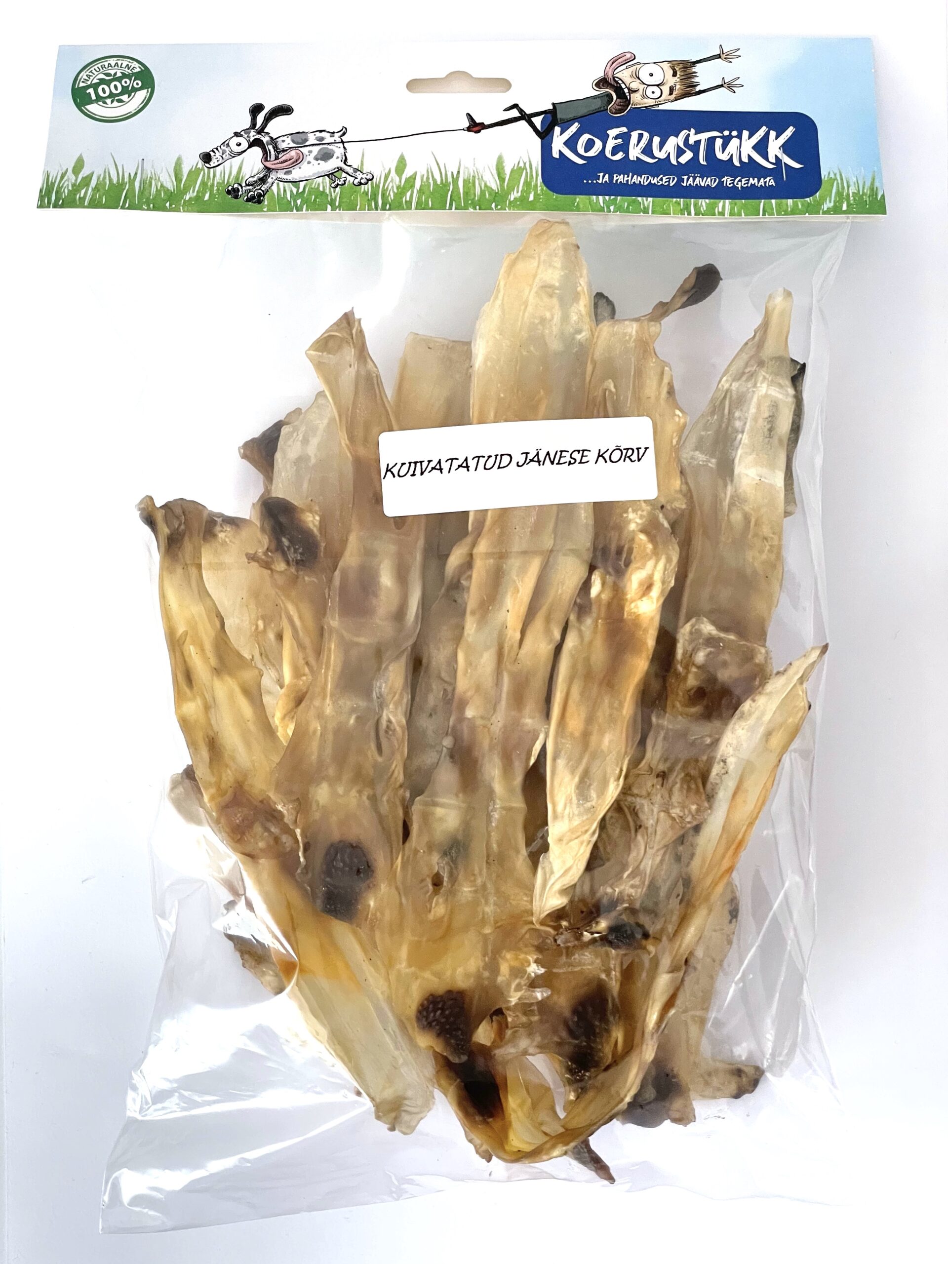 Koerustükk - Kuivatatud jänese kõrvad 1 kg 1 Koerustükk - Kuivatatud jänese kõrvad 1 kg