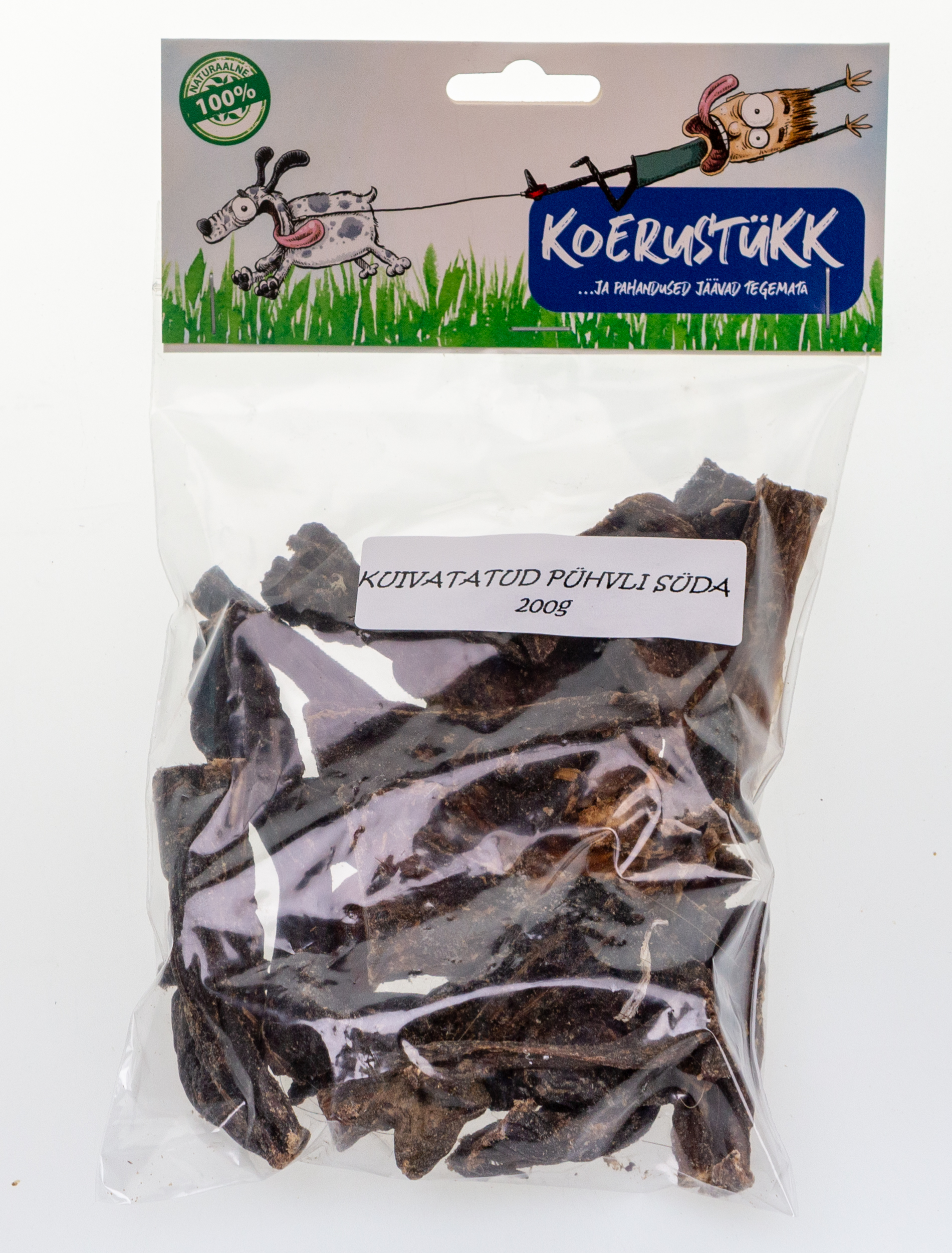 Koerustükk - Kuivatatud pühvli süda 200g 1 Koerustükk - Kuivatatud pühvli süda 200g