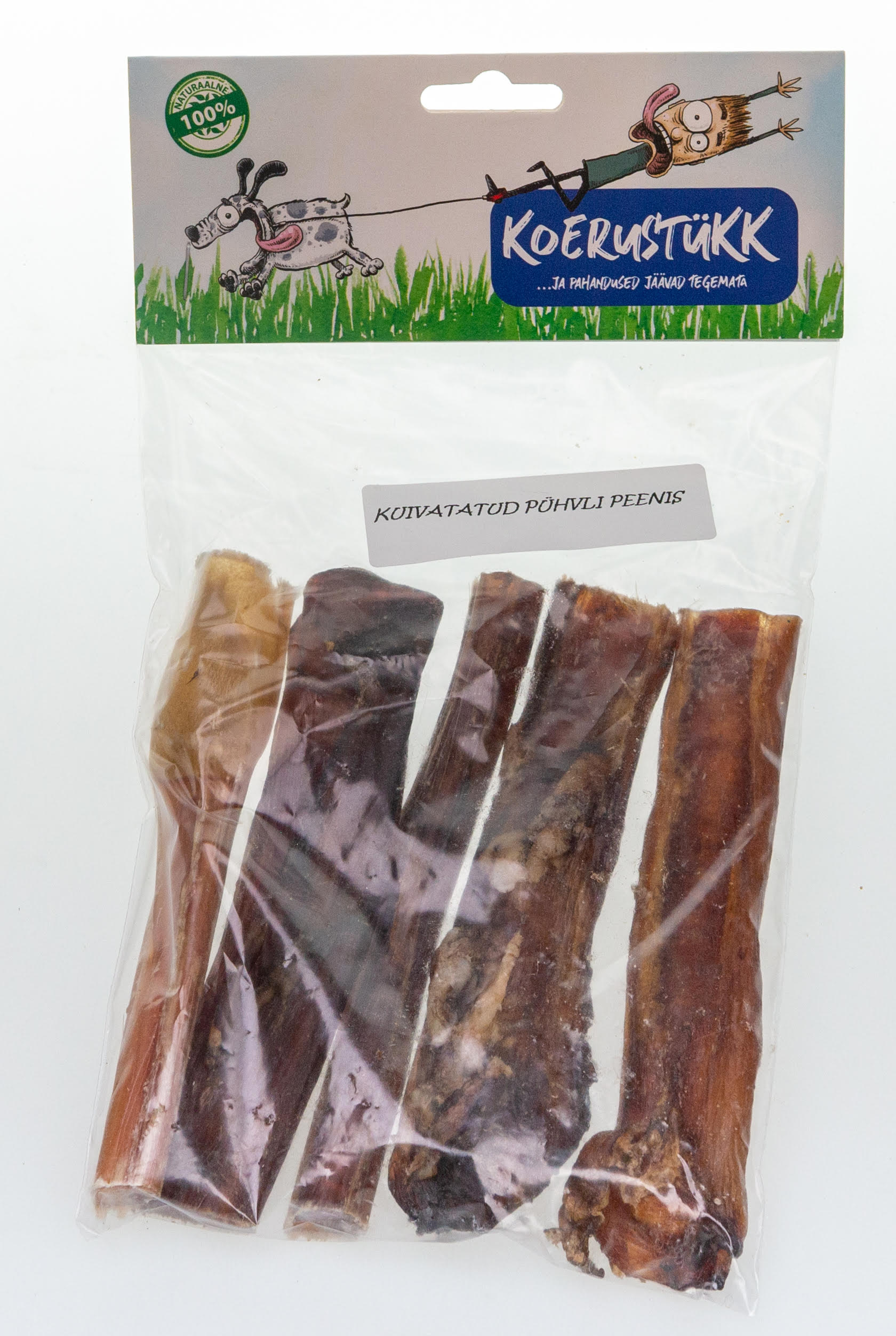 Koerustükk - Kuivatatud pühvli peenis 1 kg 1 Koerustükk - Kuivatatud pühvli peenis 1 kg