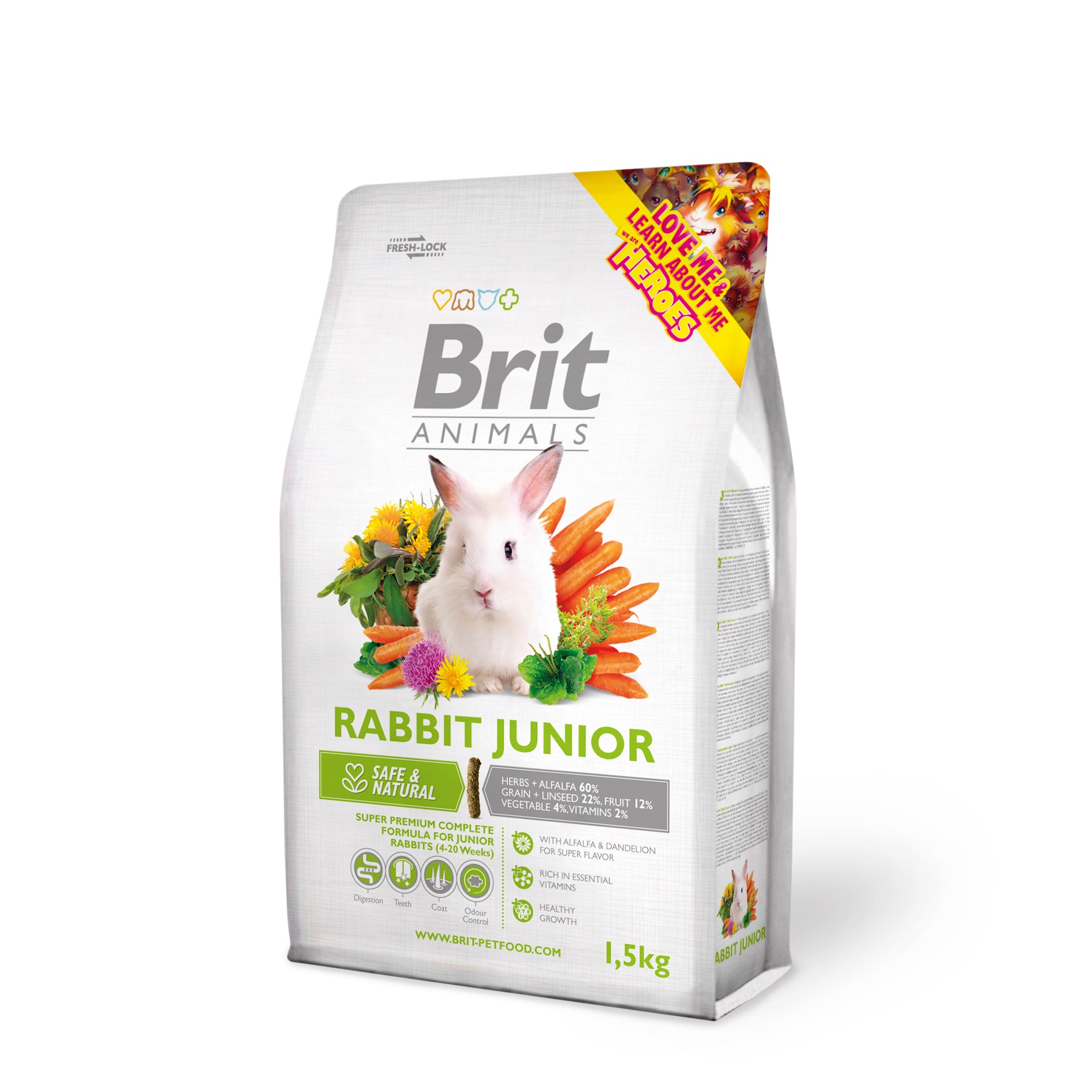 Brit Animals Rabbit Junior täissööt noortele jänestele 1,5 kg 1 Brit Animals Rabbit Junior täissööt noortele jänestele 1,5 kg