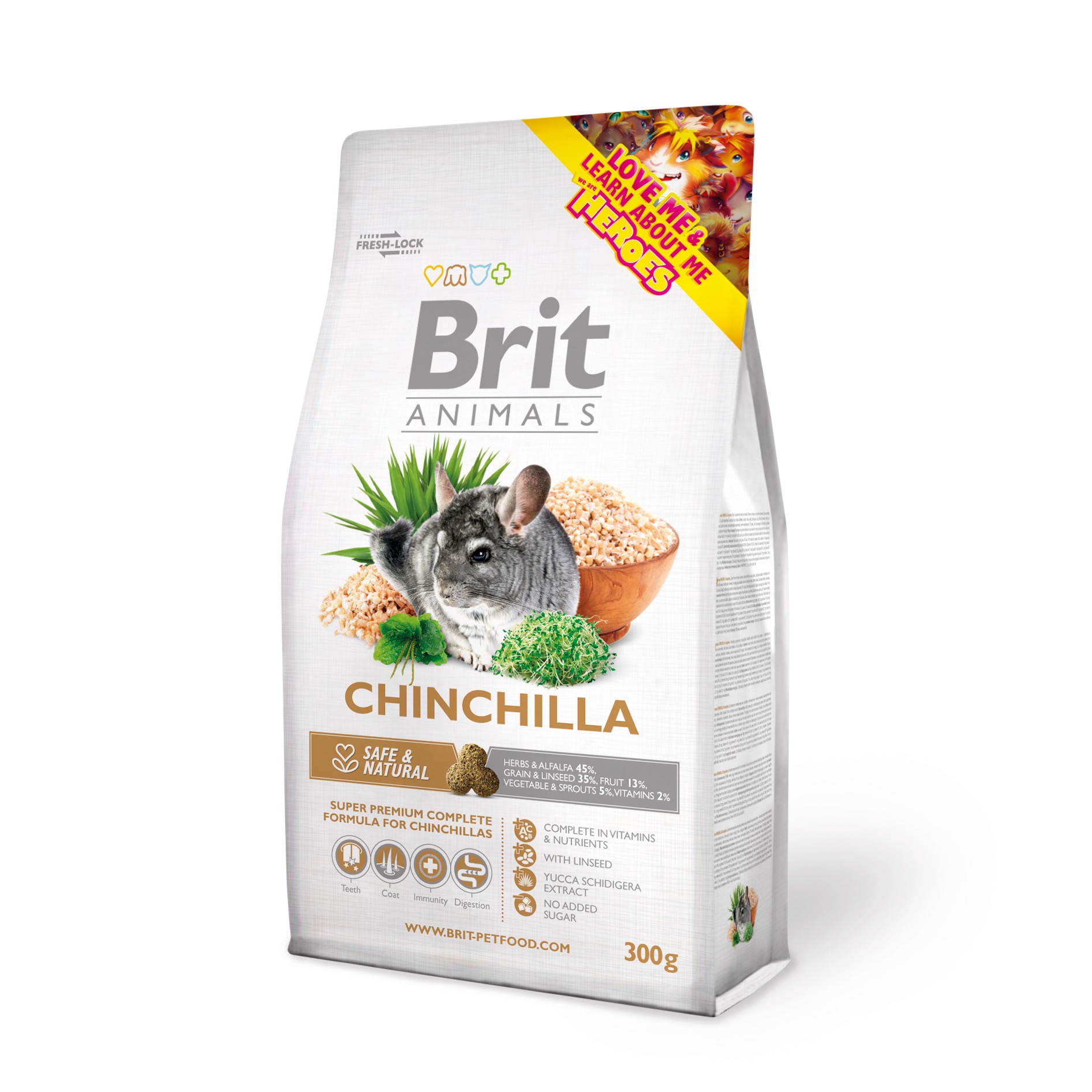Brit Animals Chinchilla täissööt tšintšiljadele 300g 1 Brit Animals Chinchilla täissööt tšintšiljadele 300g
