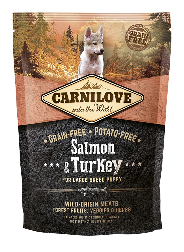 Carnilove Salmon & Turkey for Large Breed Puppies koeratoit 1,5 kg 1 Carnilove Salmon & Turkey for Large Breed Puppies koeratoit 1,5 kg