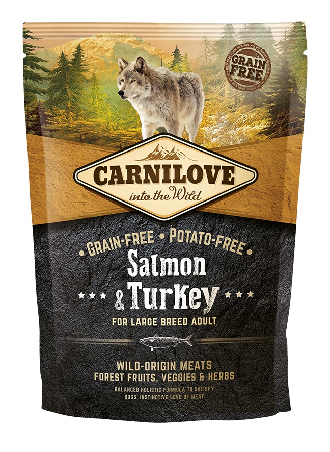 Carnilove Salmon & Turkey for Large Breed Adult koeratoit 1,5 kg 1 Carnilove Salmon & Turkey for Large Breed Adult koeratoit 1,5 kg