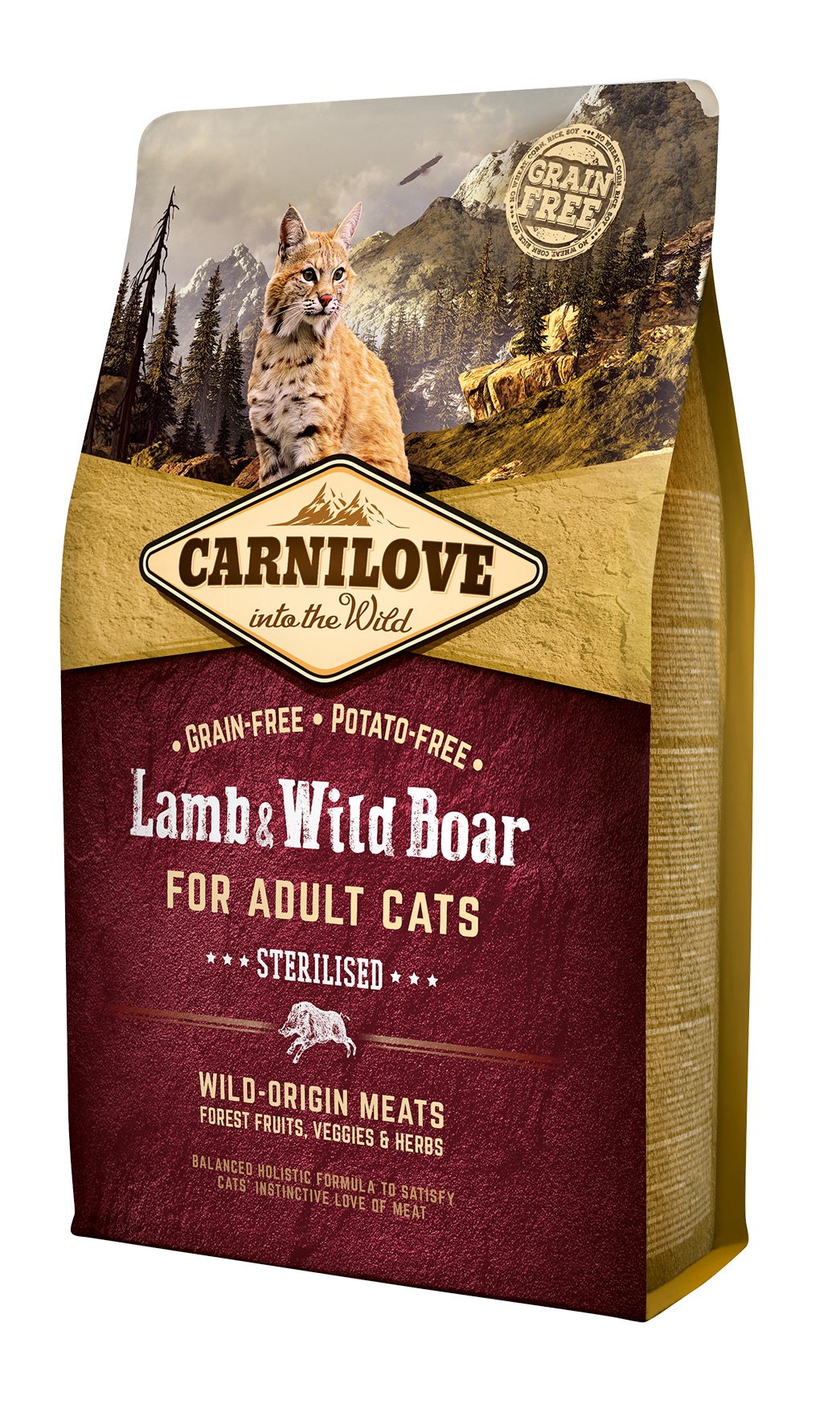 Carnilove Lamb & Wild Boar for Sterilised kassitoit 2 kg 1 Carnilove Lamb & Wild Boar for Sterilised kassitoit 2 kg