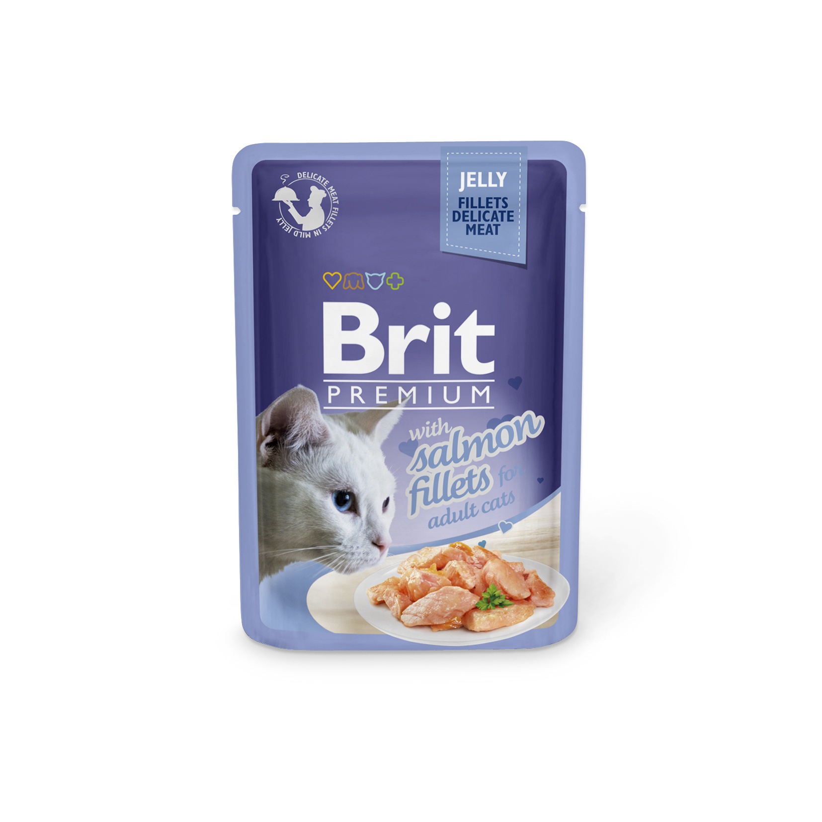 Brit Premium Salmon Fillets in Jelly märgtoit kassidele 85g 1 Brit Premium Salmon Fillets in Jelly märgtoit kassidele 85g