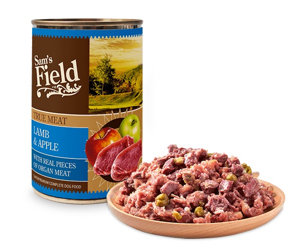 Sams Field Lamb & Apple konserv koertele 400g 1 Sams Field Lamb & Apple konserv koertele 400g