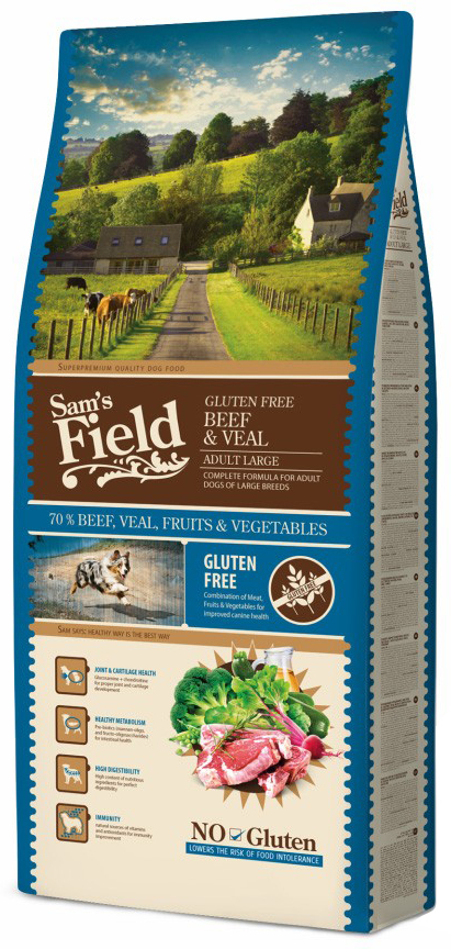 Sam's Field Adult Large Beef & Veal koeratoit 13 kg 1 Sam's Field Adult Large Beef & Veal koeratoit 13 kg