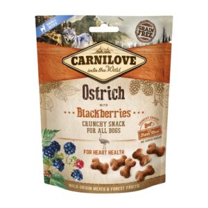 Carnilove Dog Snack Ostrich Blackberries maiused koerale 200g