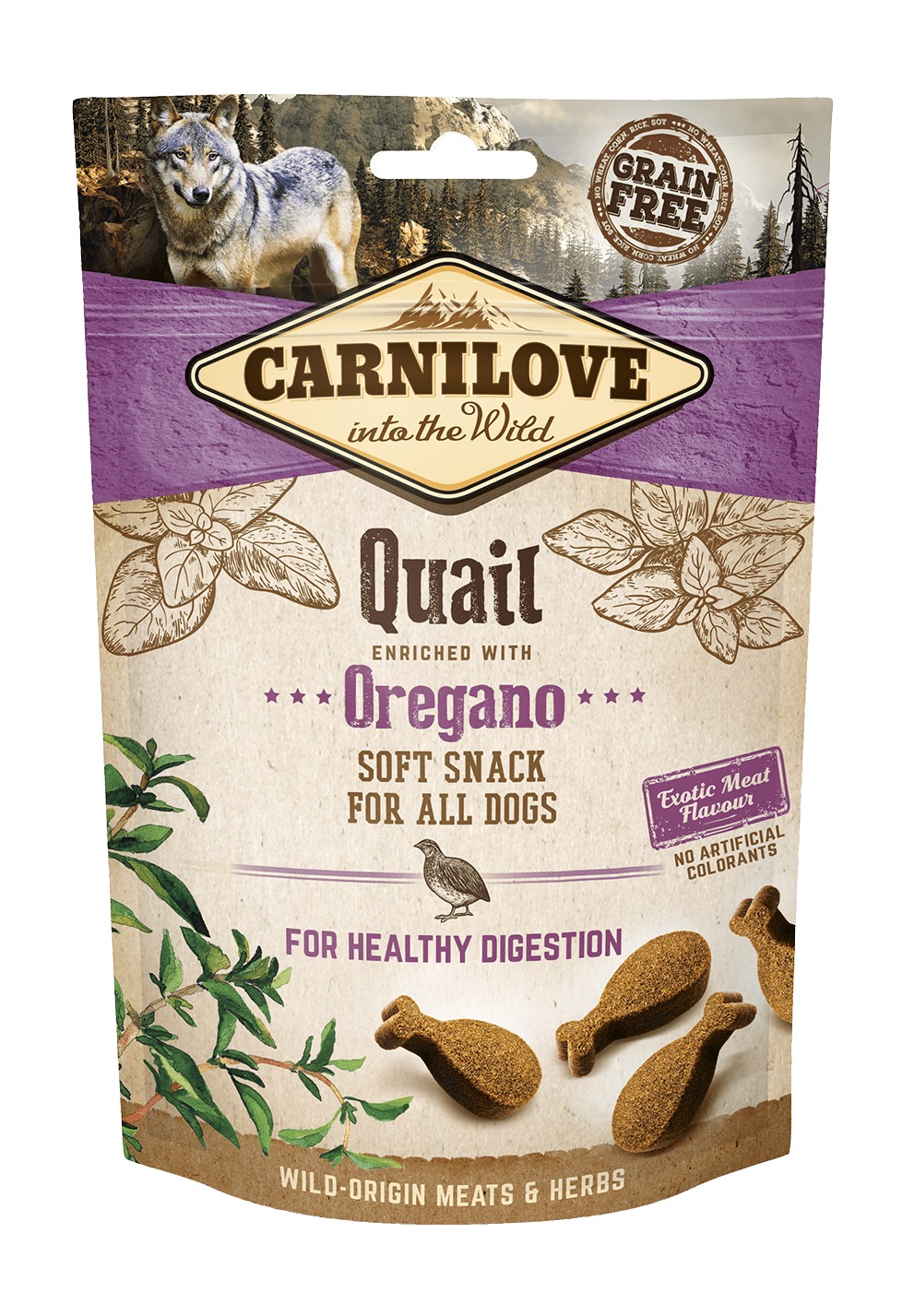 Carnilove Dog Snack Quail & Oregano maiused koerale 200g 1 Carnilove Dog Snack Quail & Oregano maiused koerale 200g