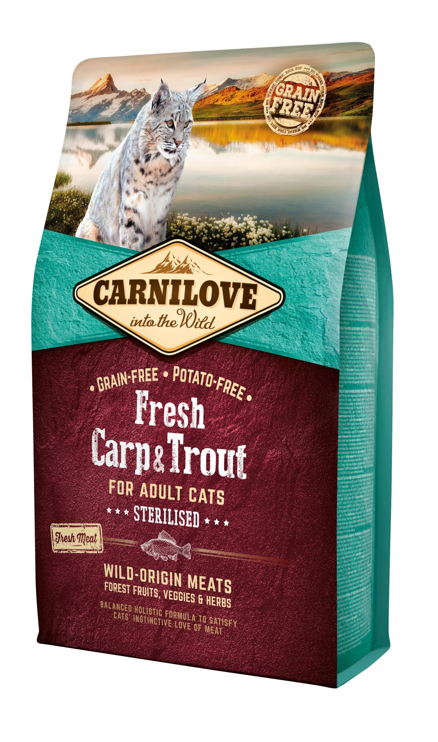 Carnilove Fresh Carp & Trout for Sterilised kassitoit 2 kg 1 Carnilove Fresh Carp & Trout for Sterilised kassitoit 2 kg