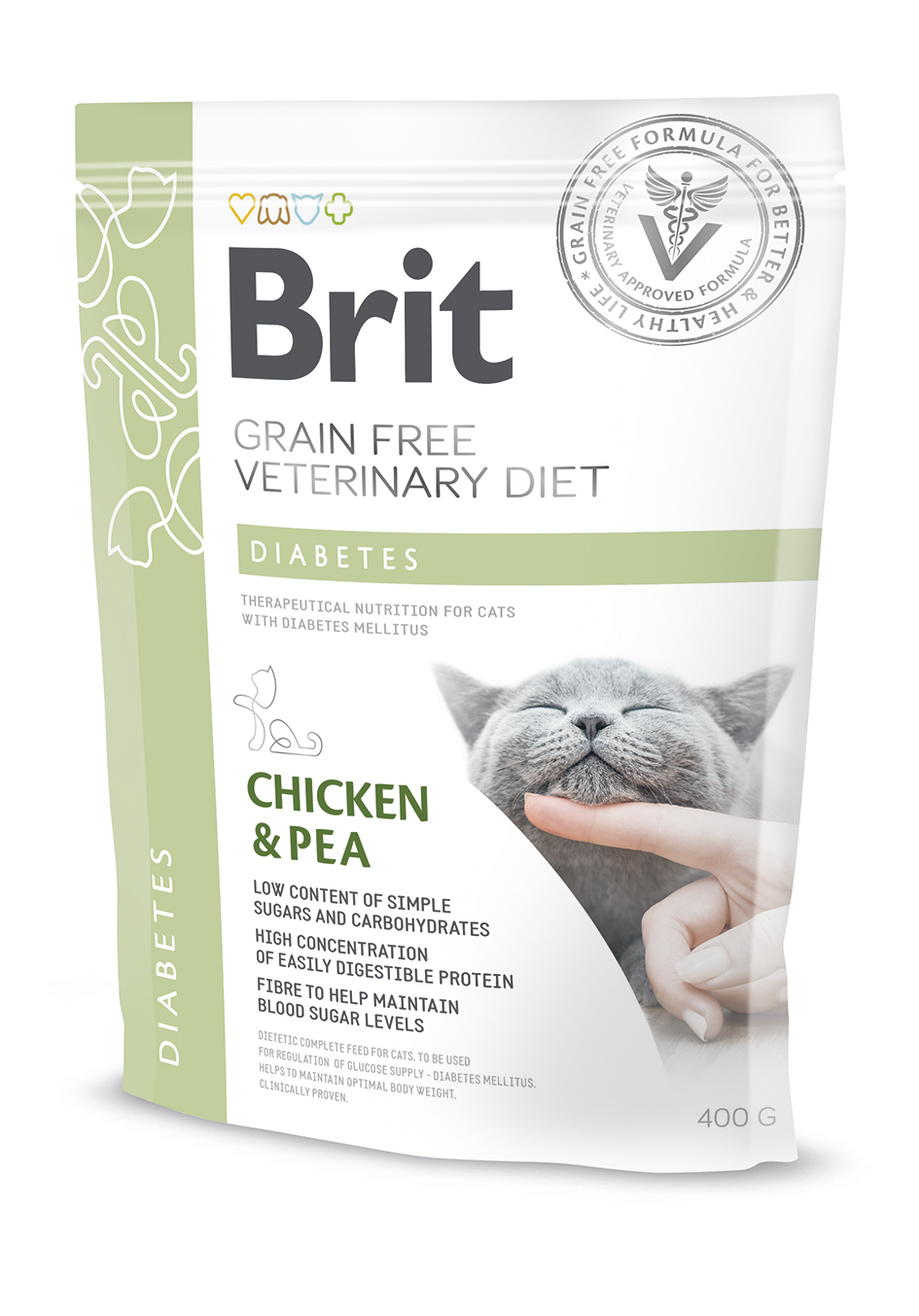 Brit Veterinary Diet Diabetes erisööt kassidele 400g 1 Brit Veterinary Diet Diabetes erisööt kassidele 400g