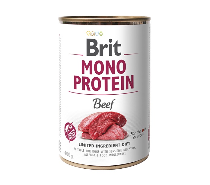 Brit Mono Protein Beef konserv koertele 400g 1 Brit Mono Protein Beef konserv koertele 400g