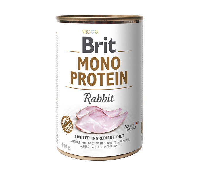 Brit Mono Protein Rabbit konserv koertele 400g 1 Brit Mono Protein Rabbit konserv koertele 400g