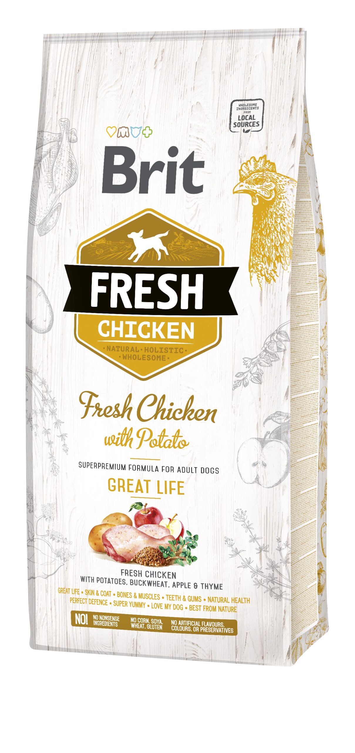 Brit Fresh Chicken with Potato Adult koeratoit 12 kg 1 Brit Fresh Chicken with Potato Adult koeratoit 12 kg