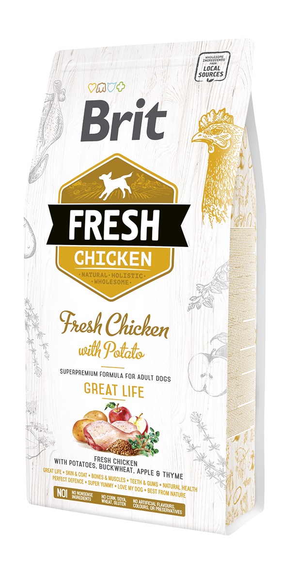Brit Fresh Chicken with Potato Adult koeratoit 2,5 kg 1 Brit Fresh Chicken with Potato Adult koeratoit 2,5 kg