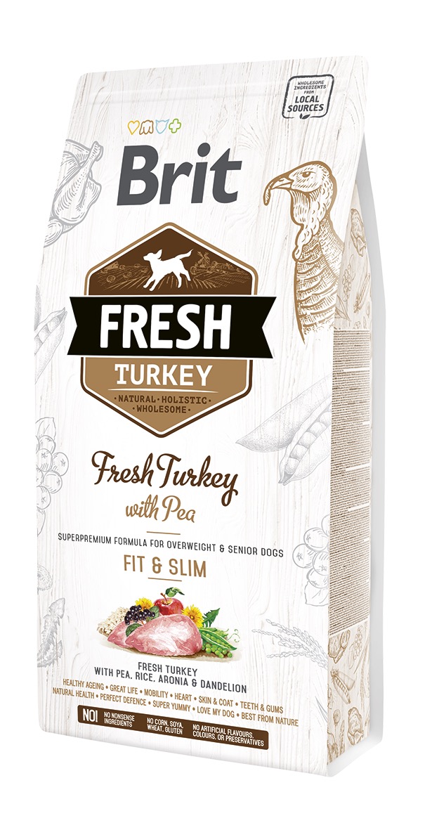 Brit Fresh Turkey Pea Adult Fit Slim koeratoit 2,5 kg 1 Brit Fresh Turkey Pea Adult Fit Slim koeratoit 2,5 kg